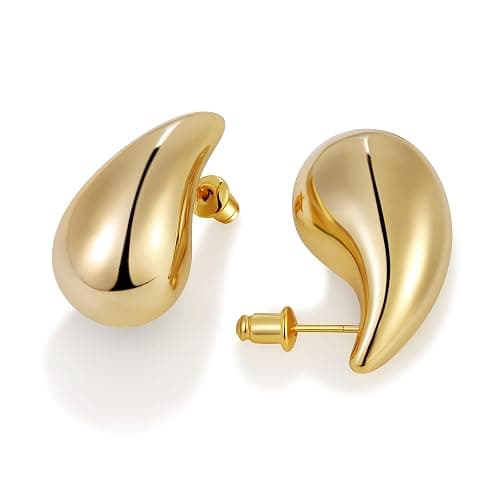 Gold drop ear rings  - Image 1