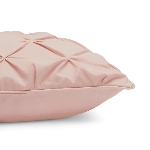 Amazon Basics Soft Twin Size Comforter Sets, All-Season Down-Alternative 2 Piece Bedding Set, Pinch Pleat Design, Twin/TwinXL Size, Blush thumbnail 3