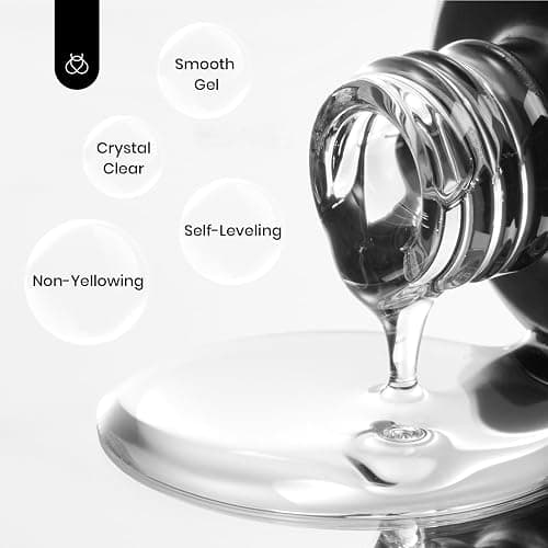 Beetles Peel Off Base Coat and Top Coat Gel Nail Polish Set, 2Pcs 15ml Peelable Base Gel and Top Coat Easy Removal, UV LED Lamp Peel off Nail Polish without Damage for Beginners Weak Thin Nails thumbnail 8