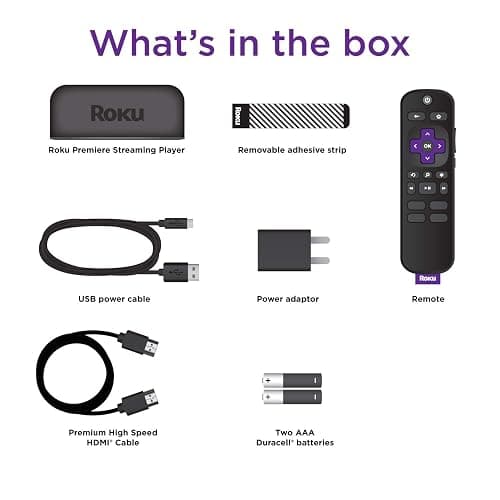 Roku Premiere | HD/4K/HDR Streaming Media Player, Simple Remote and Premium HDMI Cable, Black thumbnail 7