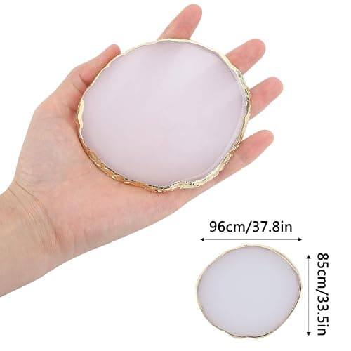 4 Pack Nail Art Palette, Resin Polish Color Design Makeup Mixing Plate - Mini Paint Palette for Nails - White, Pink thumbnail 2