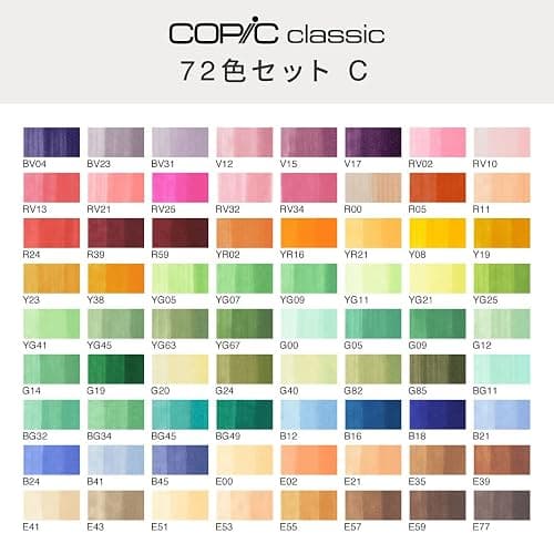 Copic Classic, Alcohol Markers, 72 Color Set C (New Ver.) thumbnail 2