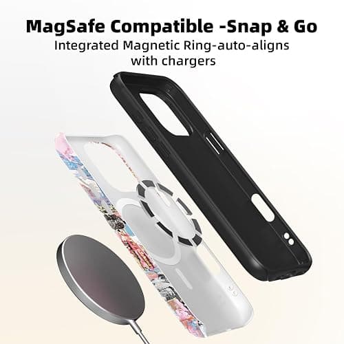 Lumen for iPhone 16e / iPhone 17e Case, Compatible with Magsafe, Hard Shell Cover with Camera Protection for Girls Women - Abstract Leopard Bow Spring Watercolor Disco Coastal Preppy Collage thumbnail 5