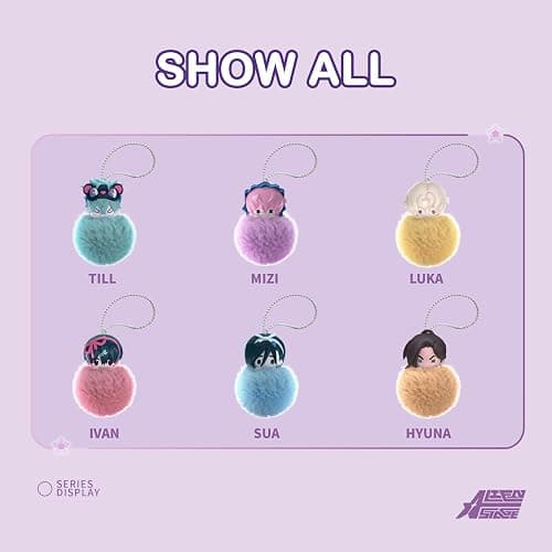YJacuing Alien Stage Free Stage Series Blind Box Pom Pom Keychain, Anime ALNST Mystery Plush Fluffy Bag Charm thumbnail 6