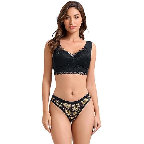 Morvia Variety of Panties Thongs Sexy Cute Chic Gothic Contrast Lace Halloween Skulls Stars Inspired Print Random Underwear thumbnail 4