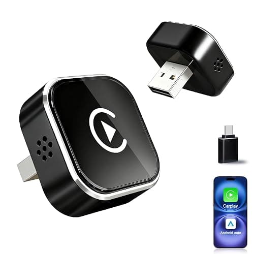 Mini Wireless CarPlay Adapter for iPhone,2 in 1 for Apple Carplay and Android Auto Adapter,Convert Wired to Wireless, Plug & Play, USB to USB-C/Type-C - Image 1