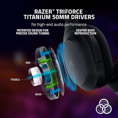 Razer Barracuda Wireless Gaming & Mobile Headset (PC, PlayStation, Switch 2, Android, iOS): 2.4GHz Wireless + Bluetooth - Integrated Noise-Cancelling Mic - 50mm Drivers - 40 Hr Battery - Black thumbnail 4