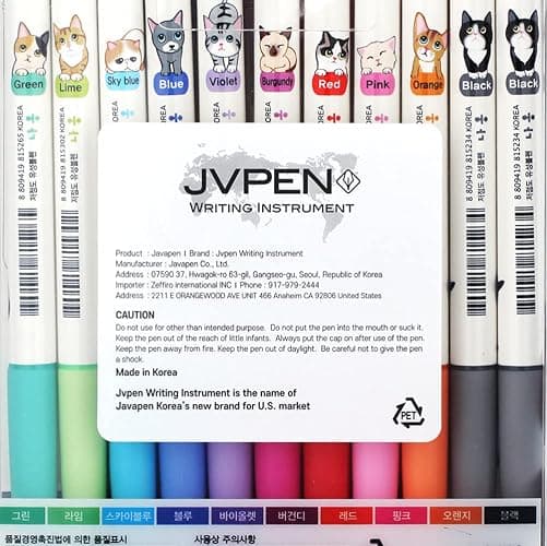 Gel Pens Office School Supplies - Cat 0.38mm Gel Ink Rollerball Ballpoint Pen Korea Kawaii Stationery Non-Smudge, Quick-Drying Writing, Pack of 11 - Multicolor thumbnail 3