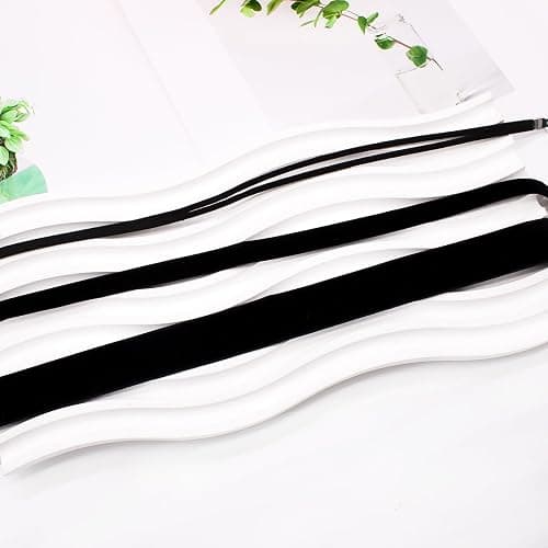 Ronglry 3pcs Black Choker Necklace for Women Black Velvet Choker Set Layered Black Choker Necklaces Classic Chokers for Women Adjustable Gothic Lace Black Collar Necklace for Party Cosplay Christmas Birthday Jewelry Gifts thumbnail 5