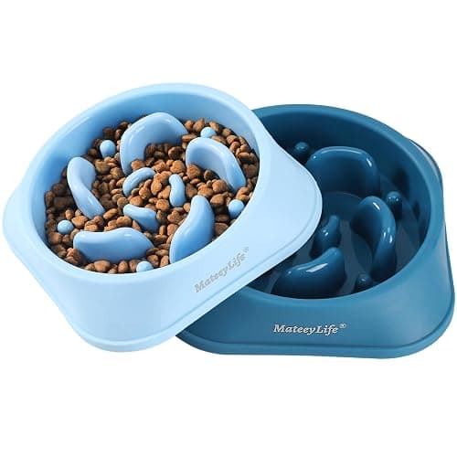 MateeyLife Slow Feeder Dog Bowls 2PCS, Anti-Choking Puzzle Dog Food Bowls, Anti-Slip Interactive Feeding Slow Down Eating, Bloat Stop Maze Dishes for Medium Breeds thumbnail 8