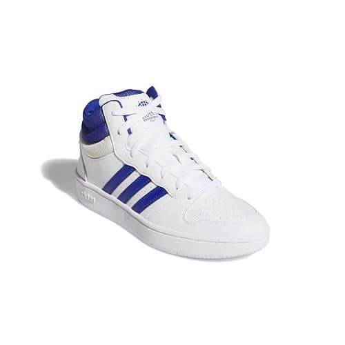 adidas Mens Hoops Mid Classic Lace Up Sneakers Shoes Casual - Blue, White thumbnail 4