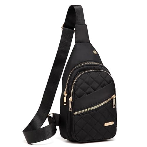 AOSTIHOT Small Sling Backpack for Women, Chest Bag Daypack Crossbody for Travel Sport Running Hiking Black - Image 1