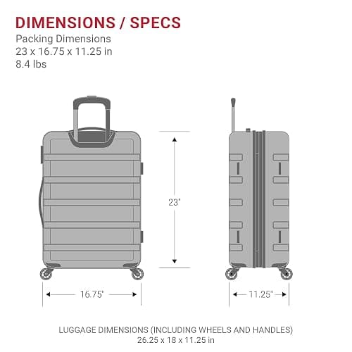 SwissGear 7366 Signature Hardside Expandable Luggage with Spinner Wheels, TSA Lock, Evening Haze, Checked-Medium 23-Inch thumbnail 2