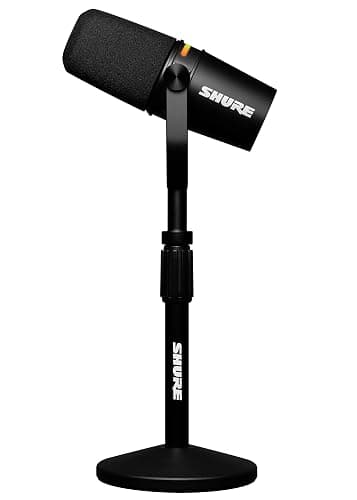 Shure MV7+ Podcast Dynamic Microphone with Stand – OBS Certified, Enhanced Audio, LED Panel, USB-C & XLR Outputs, Auto Level Mode, Digital Pop Filter – for Podcasting, Streaming, and Recording, Black thumbnail 8