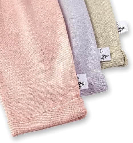Burt's Bees Baby Unisex Knit Jogger Pants, 3-Pack Baby Sweatpants, 100% Organic Cotton Infant Bottoms thumbnail 3