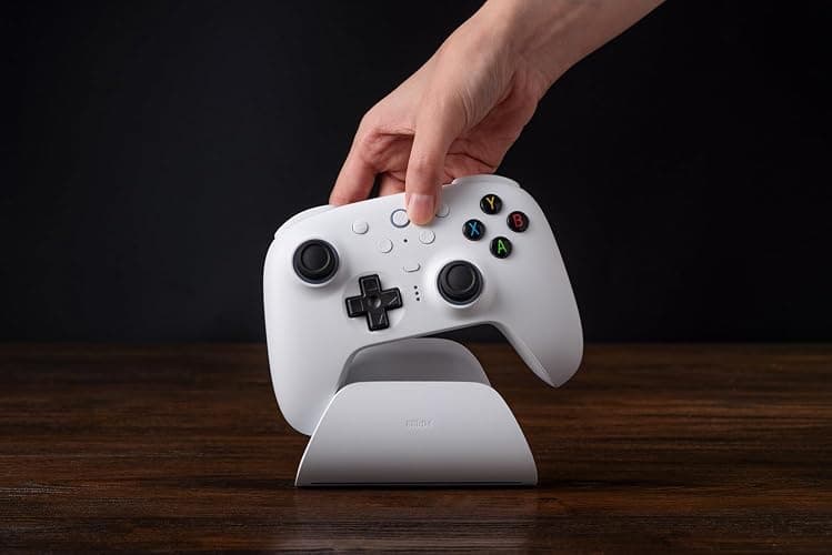 8BitDo Ultimate 2 Wireless Controller for Windows PC, Apple, Steam & Android, Gaming Controller with TMR Joysticks, Hall/Tactile Triggers, Motion Control, RGB Fire Ring, 1000Hz Polling Rate, White thumbnail 6