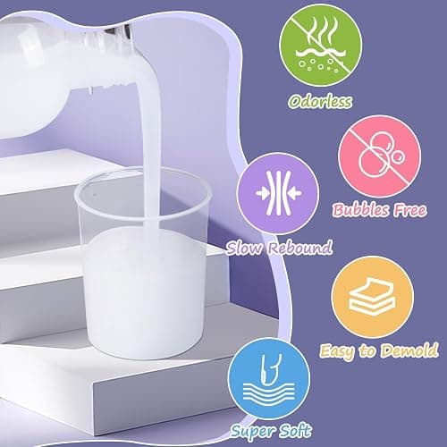 TECMIYO Taba Squishy Making Kit - DIY Squishy Maker with 1:1 AB Liquid Silicone for Super Soft Squishies - Arts & Crafts Kit for Beginners - Birthday Crafts Gifts thumbnail 3