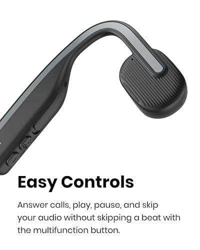 SHOKZ OpenMove - Open-Ear Bluetooth Sport Headphones, Bone Conduction Wireless Earphones, Sweatproof for Running and Workouts, with Sticker Pack, Grey thumbnail 8