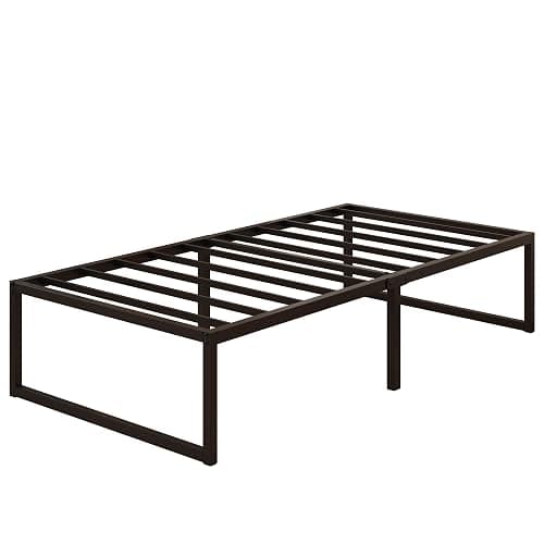 Yicensen Metallbett 90x190 cm mit Lattenrost Metall 41cm Höhe Bettrahmen Einzelbett Stabiles Leichte Montage, Schwarz thumbnail 8