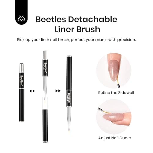 Beetles Builder Gel Kit-Star Cascade 4 Colors 7 in 1 Nail Thickening Strengthening Building Apex with Liner Nail Brush for Beginner DIY Salon at Home,Cat Eye Builder Nail Gel,UV & LED Lamp Needed thumbnail 5