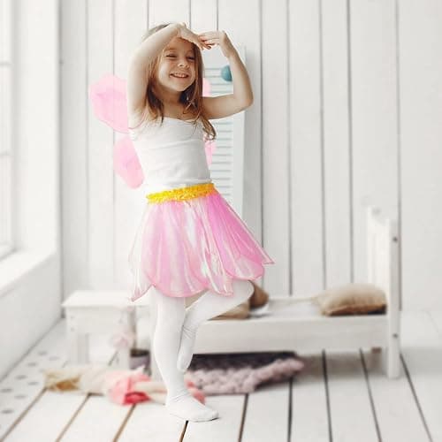 Toycost Girls Princess Dress up Trunk Ladybug, Bee, Butterfly, Green Fairy Role Play Costume Set for Little Girls Toddler Aged 3-7 thumbnail 5