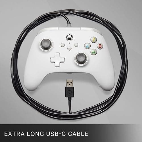 PowerA Wired Controller for Xbox Series X|S - White, gamepad, video game / gaming controller, works with Xbox One thumbnail 8