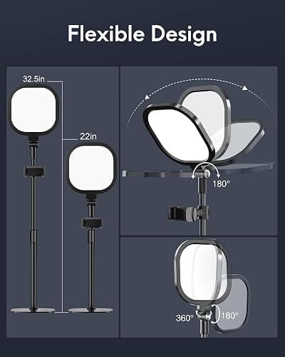 Zoom Lighting for Computer, Adjustable Desk Lighting for Video Calls, 30 Light Modes Video Conference Light, Desk Ring Light with Stand for Webcam, Meetings, Live Stream, Home Office. CRI 97.8 thumbnail 4