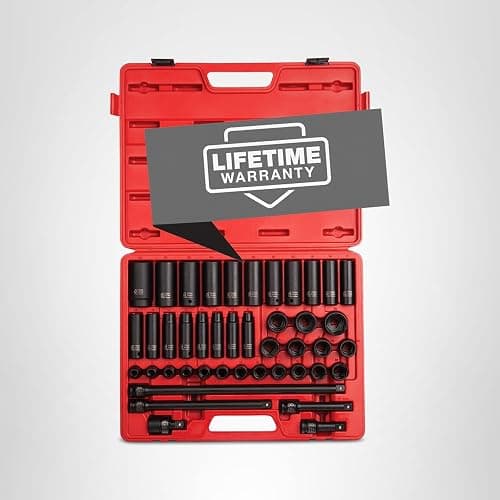Sunex 2569, 1/2" Drive Master Impact Socket Set, 43Piece, Metric, 9mm - 30mm, Standard/Deep, Cr-Mo Alloy Steel, Radius Corner Design, Heavy Duty Storage Case, Universal Joint & Impact Extensions thumbnail 6