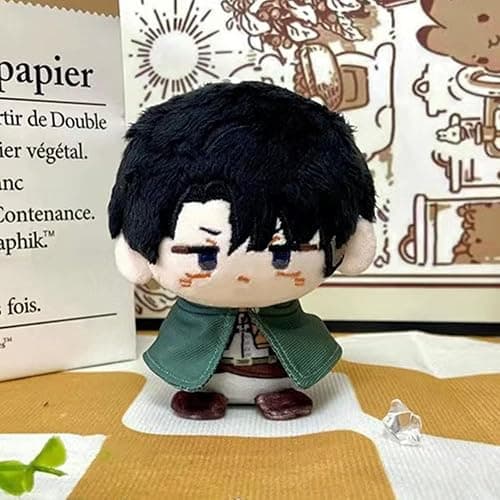 MABAIUDE Eren Jaeger Soft Figure Levi Keychain Pendant Anime Pillow, 4'' Mini Hug Pillow Cushion Sofa Decoration Xmas Gifts thumbnail 2