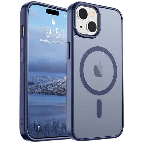 SUPFINE Magnetic for iPhone 15 Case (Compatible with MagSafe) (Military Grade Drop Protection) Slim Translucent Matte Shockproof with Anti-Fingerprint Phone Case, Lavender Gray - Image 1