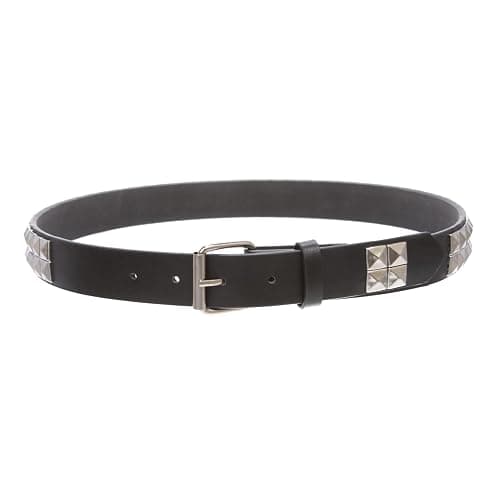 Kids 1" Snap On Punk Rock Studded Leather Belt thumbnail 3