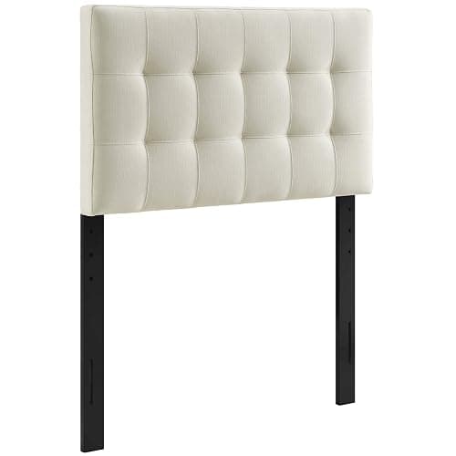 Modway Lily Tufted Linen Fabric Upholstered Twin Headboard in Ivory - Ivory - Twin thumbnail 3