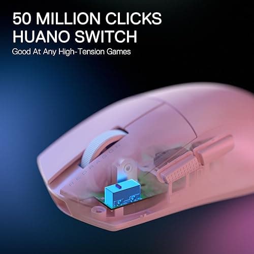 Redragon M916 PRO 3-Mode Wireless Gaming Mouse, Hype-Speed 4K Polling Rate, 49G Ultra-Light 26K DPI Gamer Mouse w/Ergonomic Natural Grip Build, Redefinable Macro Buttons, Software Supported thumbnail 6