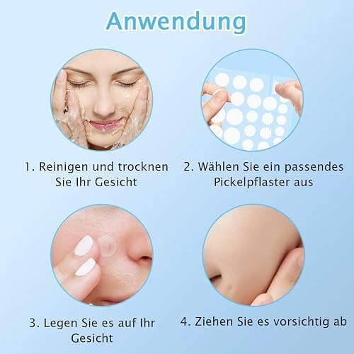 360 Stück Pickel Patch Hydrokolloid Acne Pimple Patches Anti-Akne Patch Unsichtbare für Tag & Nacht mit Teebaumöl, Salicylsäure,Centella Asiatica｜4 Größen 8 mm,10 mm,12 mm,14 mm thumbnail 8