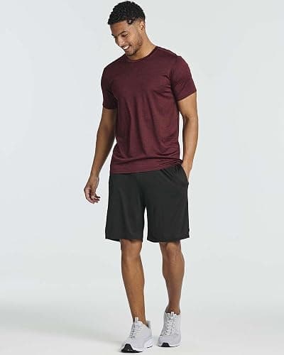 Real Essentials 5 Pack: Men’s Short Sleeve Dry Fit T-Shirts – Moisture Wicking Athletic Workout Gym Fitness Casual Tees thumbnail 5