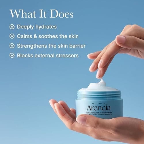 ARENCIA Deep Water Surge Soothing Cream, 2.70 fl oz, with Hyaluronic Acid, Cica PDRN and Ceramide thumbnail 3