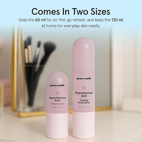 grace & stella Hypochlorous Acid Spray - Gentle Face Spray to Calm Redness & Flare-Ups - Soothing Facial Mist for Sensitive Skin (120 ml/4.22 fl oz) thumbnail 7