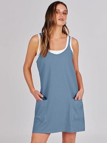 Athletic Romper Dress (Blue) thumbnail 7