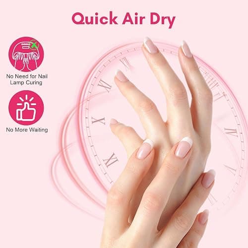Makartt Brush-On Nail Glue for Press On Nails and Tips:Air Dry, 7ML,3 Packs | No UV lamp needed, 5-10s quick dry, built-in brush, HEMA-free & TPO-free for sensitive skin, Both for Clear & Opaque Nails thumbnail 3
