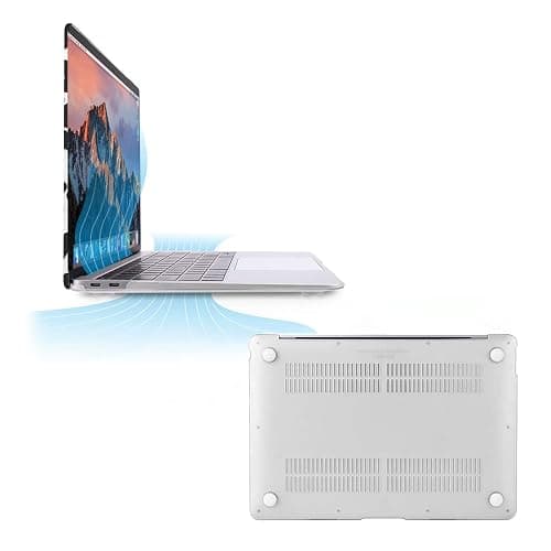 MOSISO Compatible with MacBook Air 13 inch Case 2022 2021 2020 2019 2018 Release A2337 M1 A2179 A1932 Retina Display, Plastic Leopard Grain Hard Shell Case&Keyboard Cover&Screen Protector, Transparent thumbnail 4