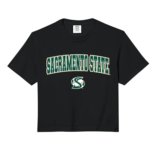 Sacramento State CSUS Hornets Arch Logo Comfort Colors Crop Top - Image 1