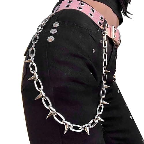 BGTY Vintage Harajuku Punk Cool Pants Jeans Chain Fashion Body Jewelry Accessory for Women Girls Cute Waist Chain - Rivet thumbnail 5