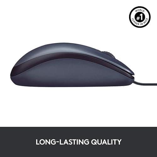 Logitech B100 Wired Mouse for Computer and Laptop, USB Corded Mouse, Right or Left Hand Use - Black thumbnail 5
