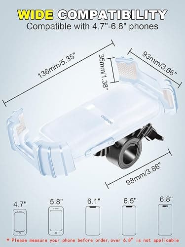 CRUIHOG Bicycle Cell Phone Holder,Handlebar Motorcyle Bike Phone Holder,Handlebar Phone Clamp,1s Lock & Ultra-Stable,Silicone Wrapped Phone Mount,Phone Stand for E-Bike,Scooter,Stroller,ATV thumbnail 5