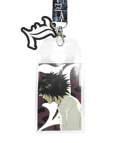 Death Note Detective L Anime Lanyard ID Badge Holder with 2' Rubber Charm thumbnail 2