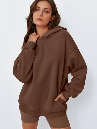 Trendy Queen Womens Oversized Hoodies Comfy Sweatshirts Fall Fashion 2025 Outfits Casual Tops Fleece Clothes with Pockets thumbnail 2