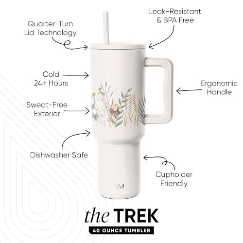 Simple Modern Disney 40 oz Tumbler with Handle & Straw Lid | Insulated Stainless Steel Water Bottle Travel Mug | Gifts for Women Her | Trek Collection | 40oz | Winnie The Pooh in the Wilderness thumbnail 3