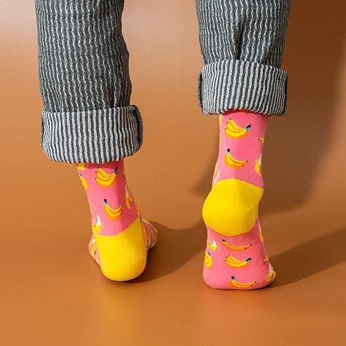 BISOUSOX Funny Socks for Men, Crazy Novelty Mens Dress Socks, Silly Funky Birthday & Father's Day Socks Size 8-12 thumbnail 7