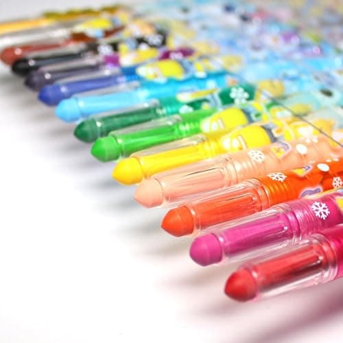 Pororo Plastic Twist Up Crayons Color Pencils 14 Pens thumbnail 3