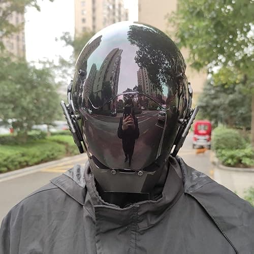 KYEDAY Punk Mask Cosplay for Men, Cosplay Halloween Mask Fit Party Music Festival Accessories thumbnail 3